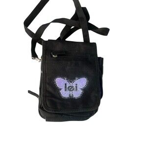 VTG LEI BAG Very Rare 90s‎ Y2K Purse Messenger Satchel Crossbody LAVENDER PURPLE